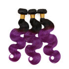 la onda púrpura 1B/1B/azul púrpuras dos del cuerpo de la armadura del pelo de 7A Ombre entona el pelo